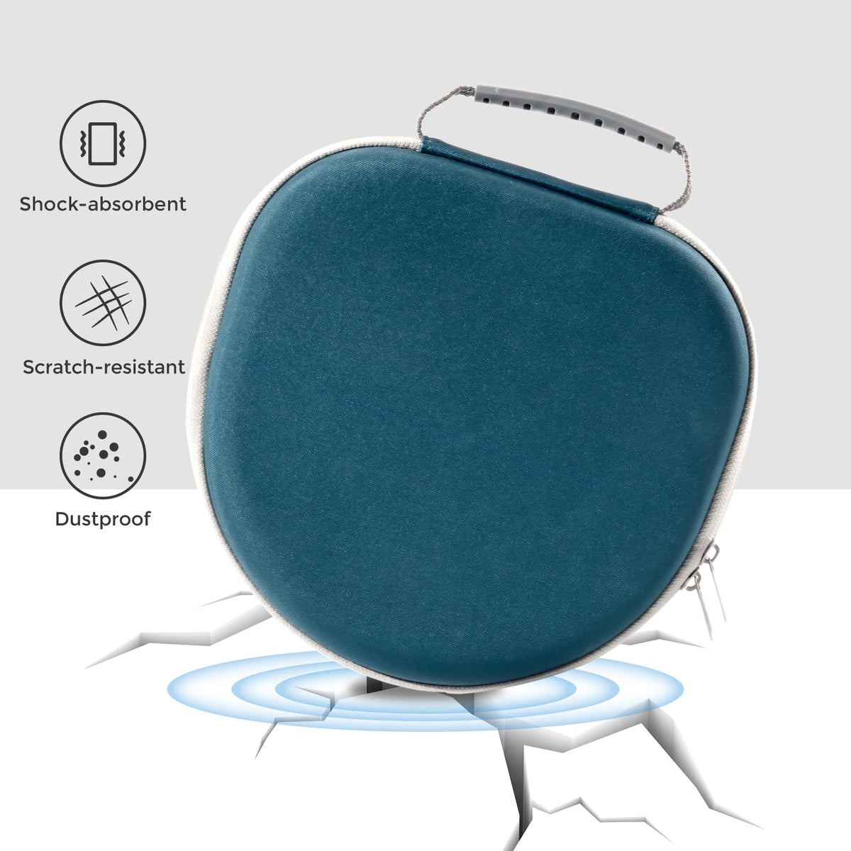 ProCase AirPods Max Case travel-ready design fits backpacks and carry-ons.