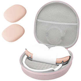 ProCase AirPods Max hard case exterior in pink provides rugged protection during travel