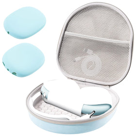 ProCase AirPods Max hard case light blue front view for rugged protection on the go