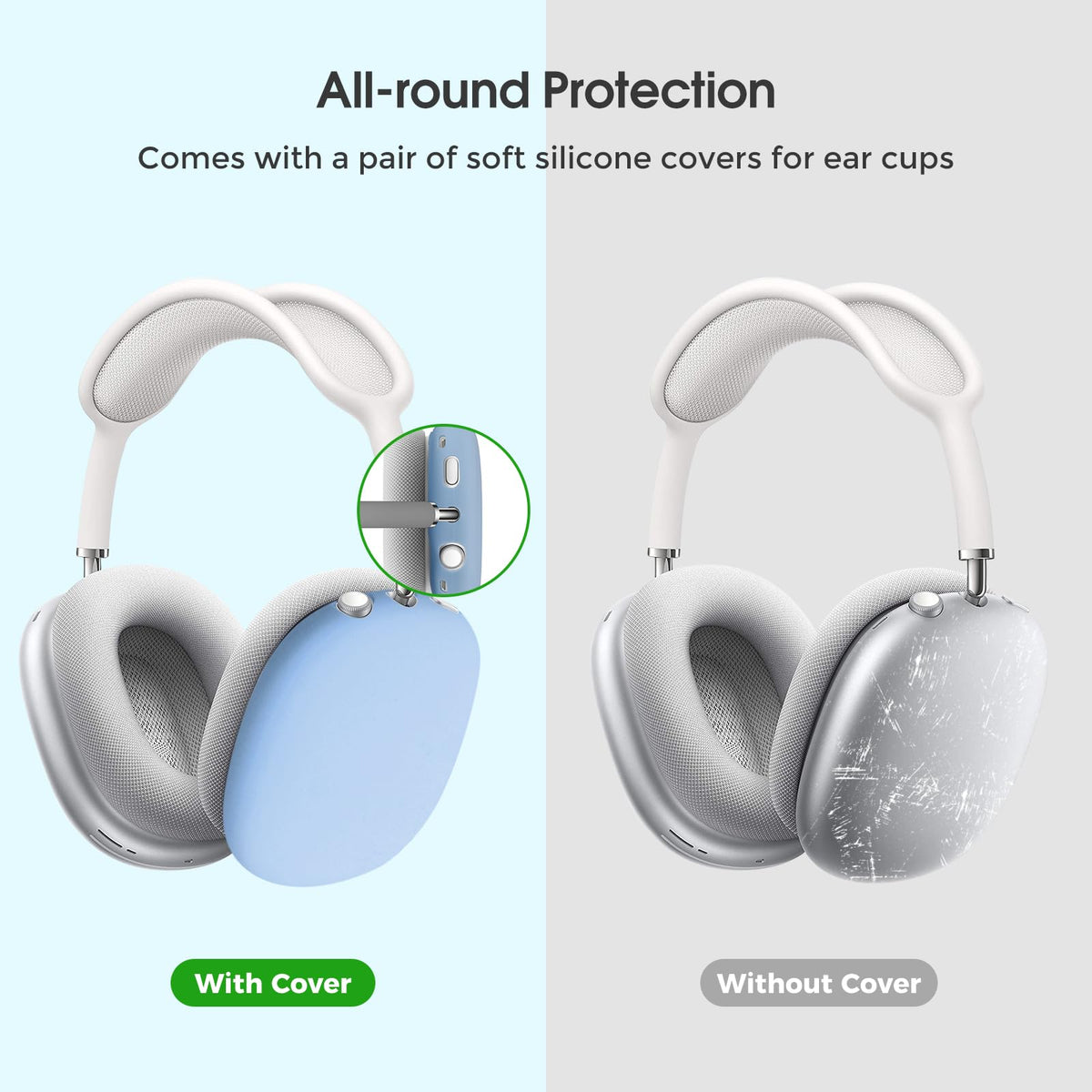 Interior view of ProCase AirPods Max case with soft lining.