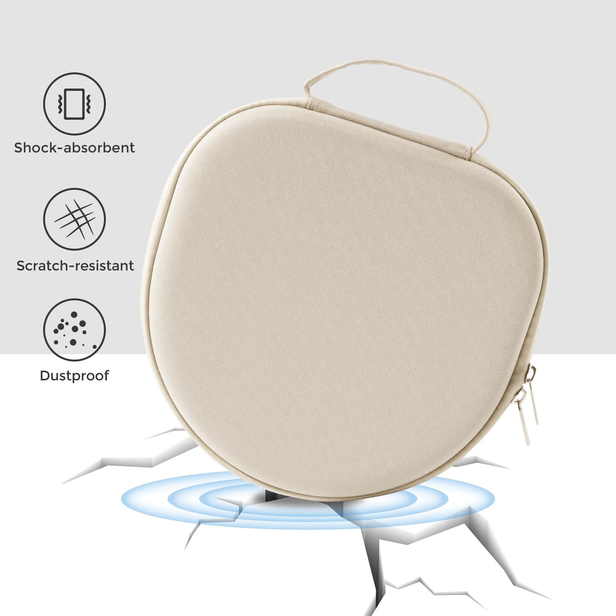 ProCase AirPods Max Starlight mesh pocket keeps cables neatly organized.