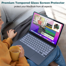 ProCase anti-fingerprint coating reduces smudges on MacBook Neo screen.