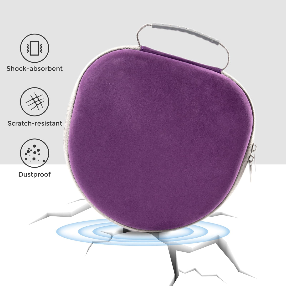 ProCase silicone ear cushion covers included for dust protection