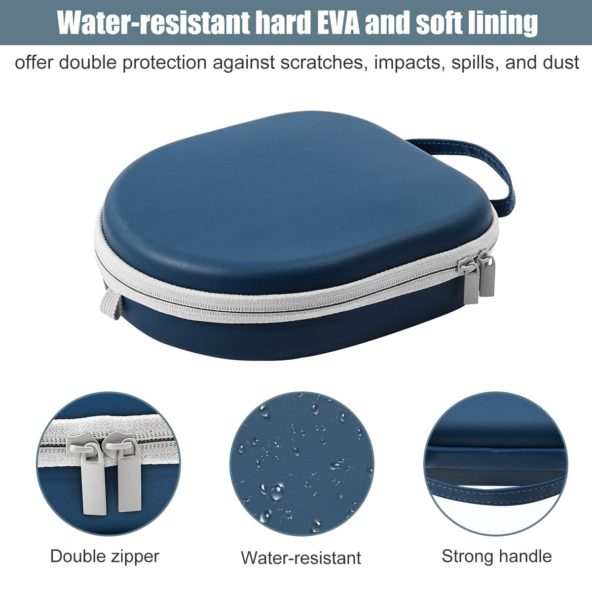 ProCase extra storage compartment keeps USB and audio cables organized.