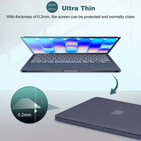 ProCase HD clear film preserves Retina colors on MacBook Neo display.