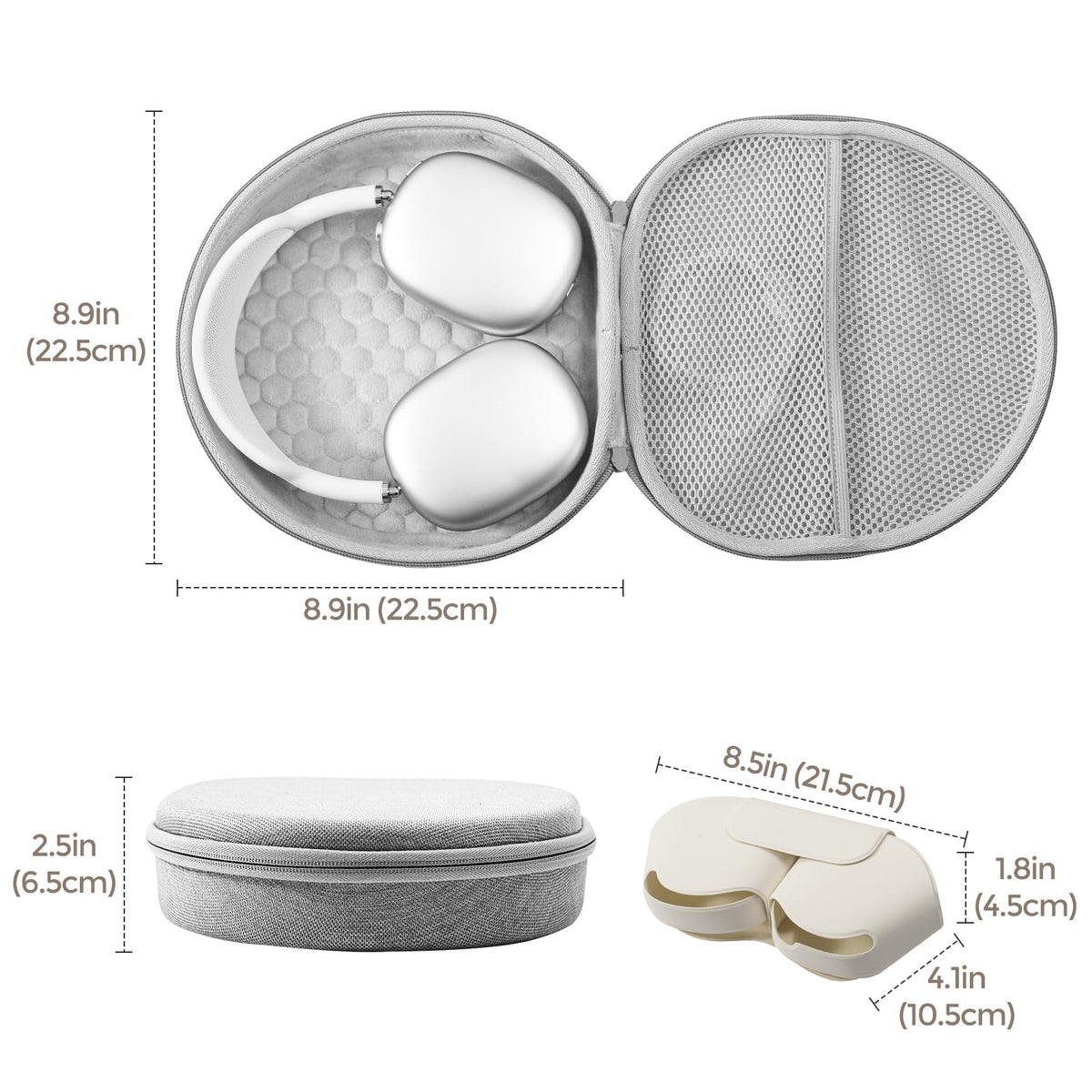 ProCase internal mesh pocket keeps cables and adapters organized