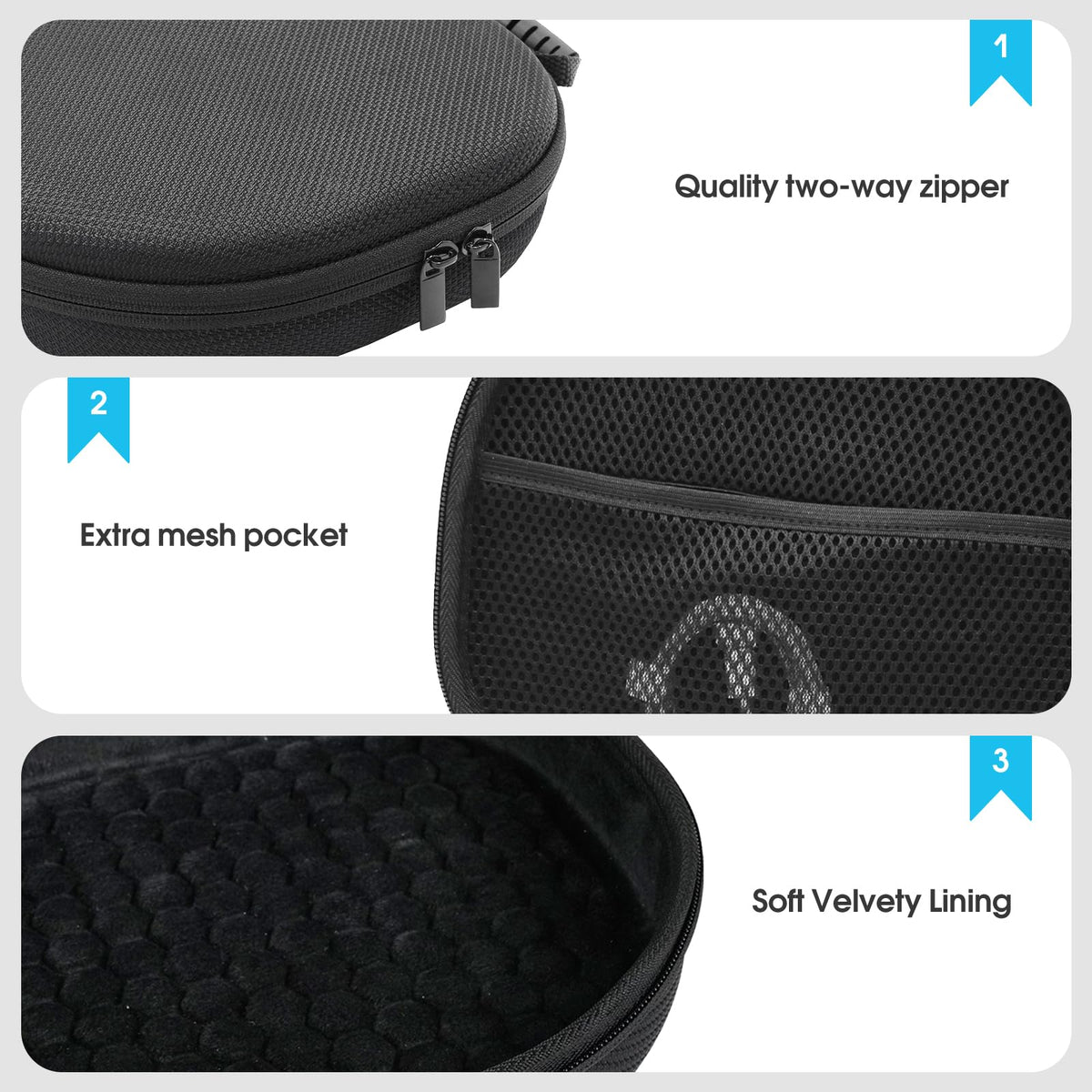 ProCase silicone ear cushion covers protect against dust when not in use.