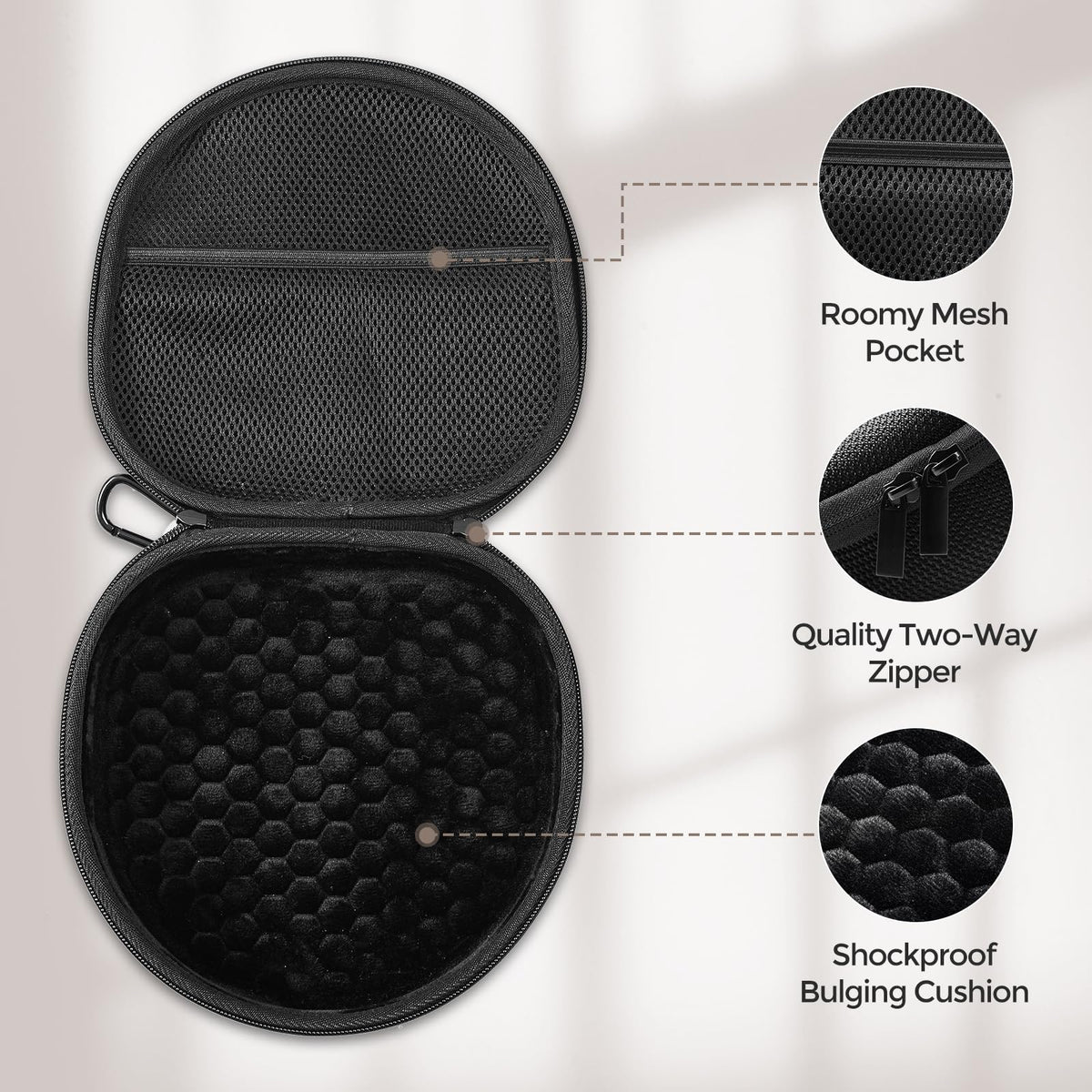 ProCase soft sleep mode cover detail that helps AirPods Max enter low-power state