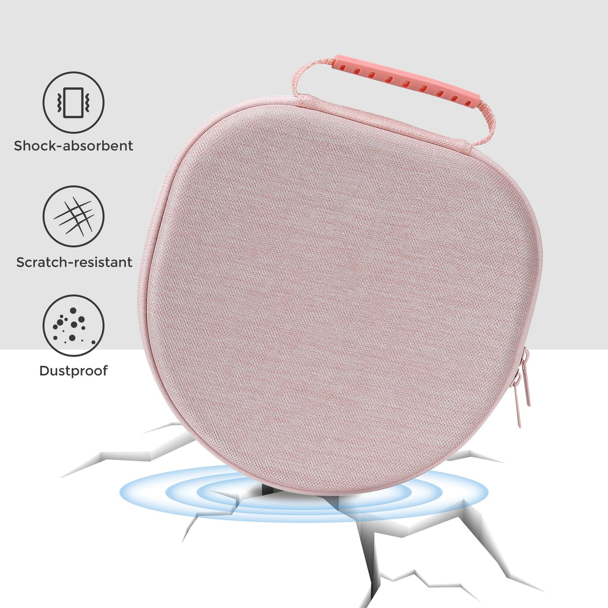ProCase travel-friendly pink case fits easily in backpacks and carry-ons