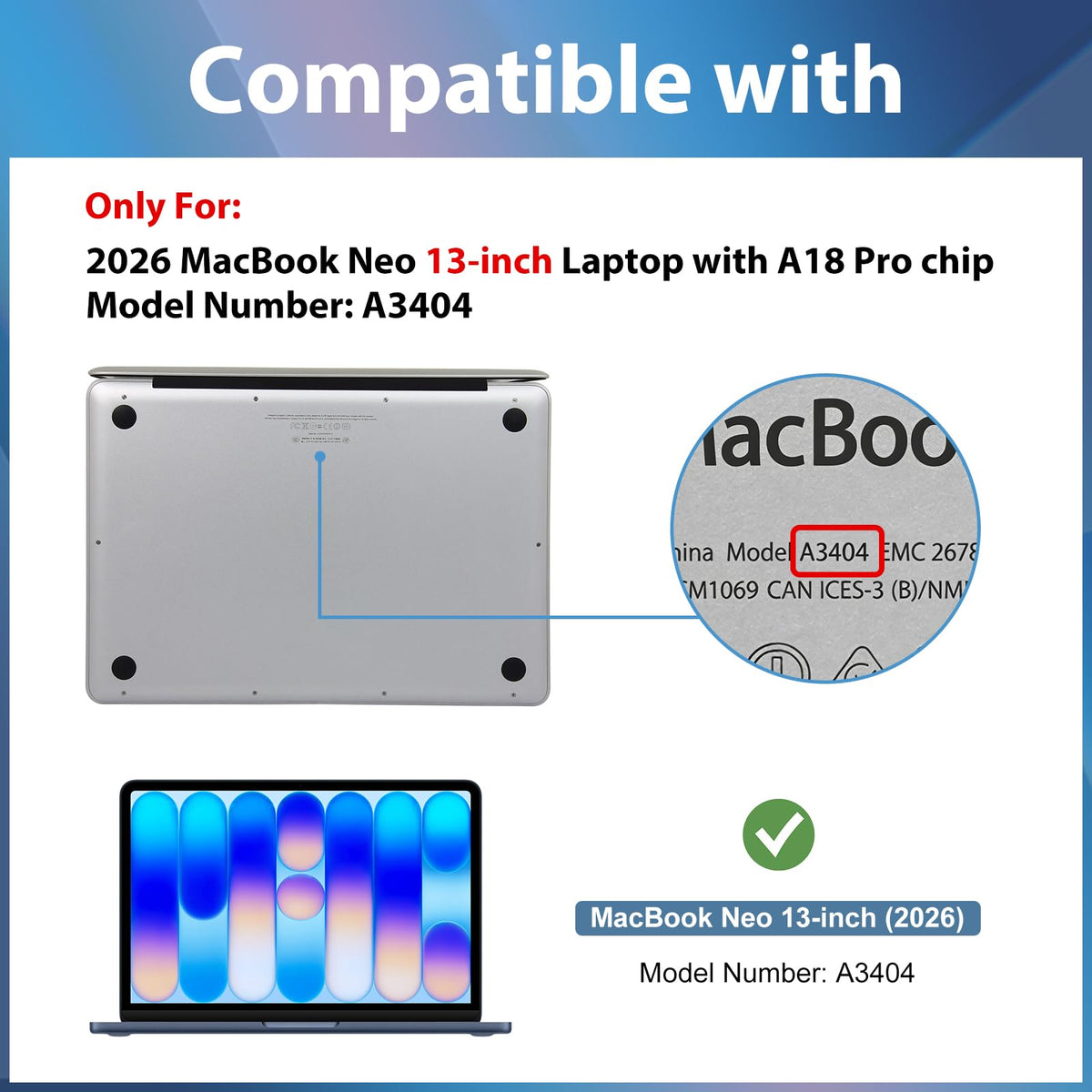 ProCase two-pack packaging for MacBook Neo 2026 highlights value and setup.