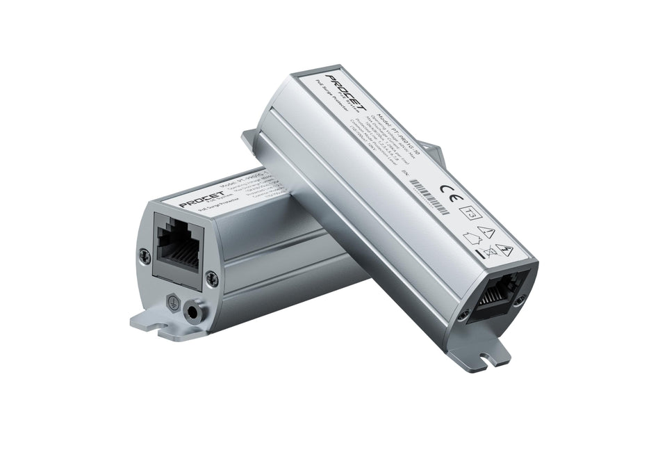 PROCET PT-PR01G front view showing rugged housing and RJ45 ports, improves network reliability