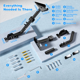 Profasion product label and included hardware kit showing everything provided for quick setup