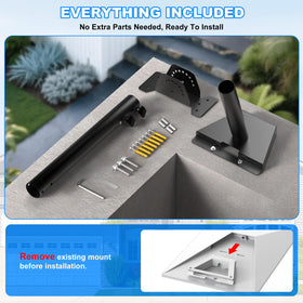 Profasion mount next to Starlink dish showing scale and fit benefit