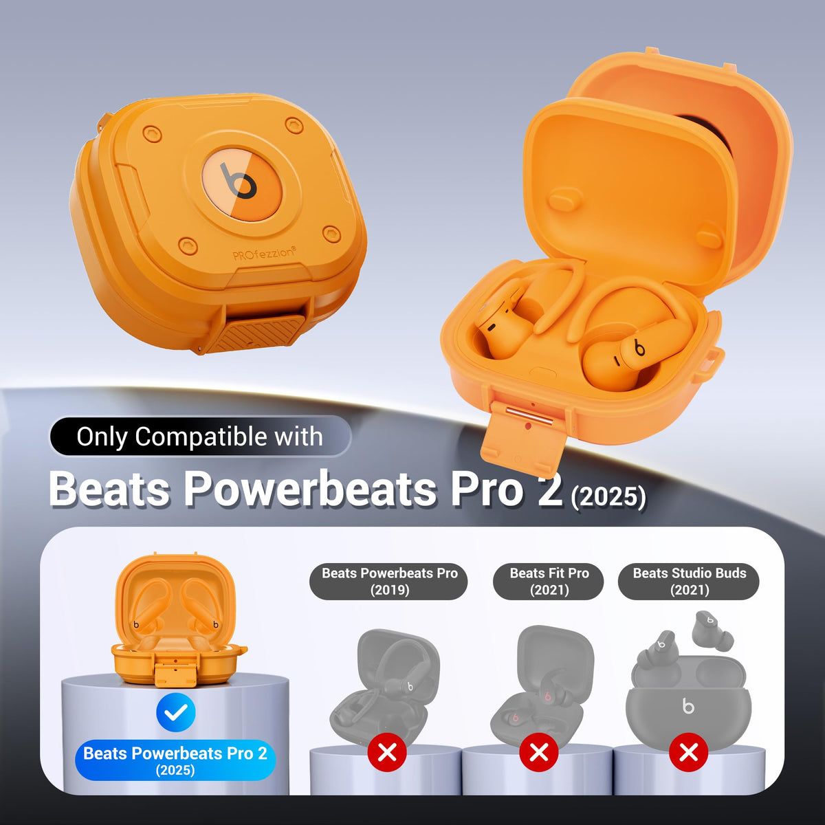 PROfezzion Powerbeats Pro 2 case locking latch keeps the charging case secure