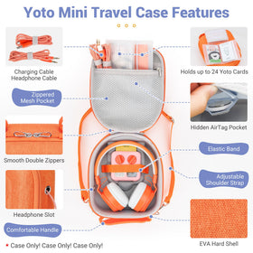 PROfezzion travel case elastic strap keeps Yoto Mini secure during travel