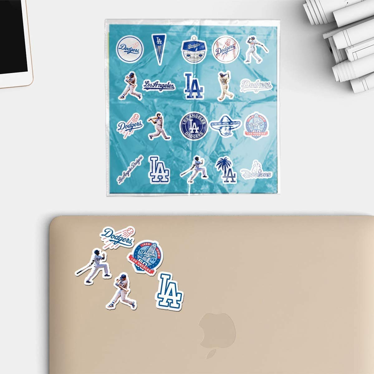 PROFLEX Dodgers Party sticker on a laptop for stylish personalization