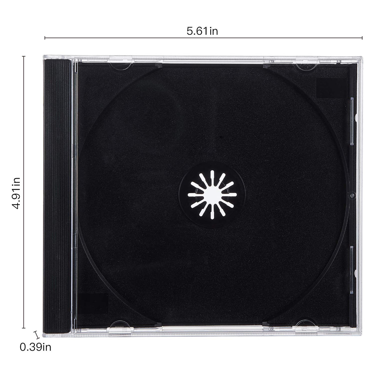 Side view of assembled black tray jewel case by Progo.