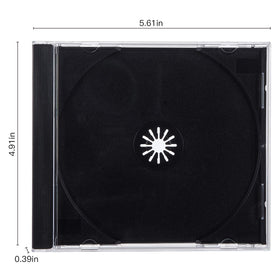 Side view of assembled black tray jewel case by Progo.