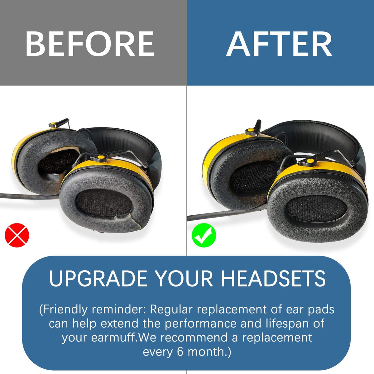 PROHEAR label and snap-fit detail showing easy tool-free replacement