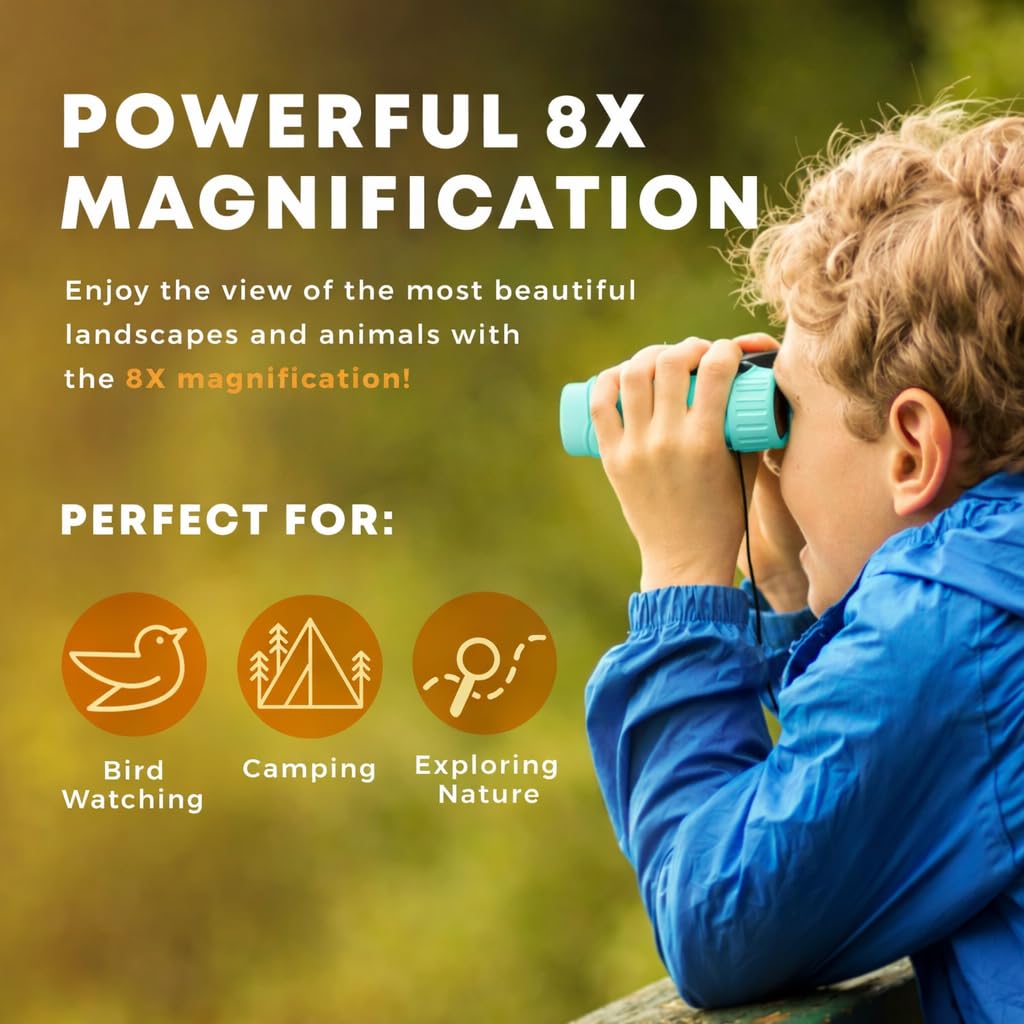 Promora binoculars in child hand showing size and grip benefit