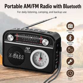PRONLY Bluetooth streaming setup showing wireless music from a phone.