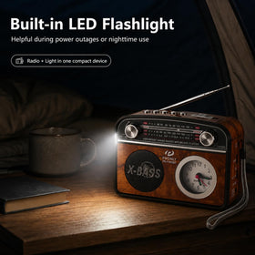 PRONLY emergency flashlight integrated for nighttime visibility.