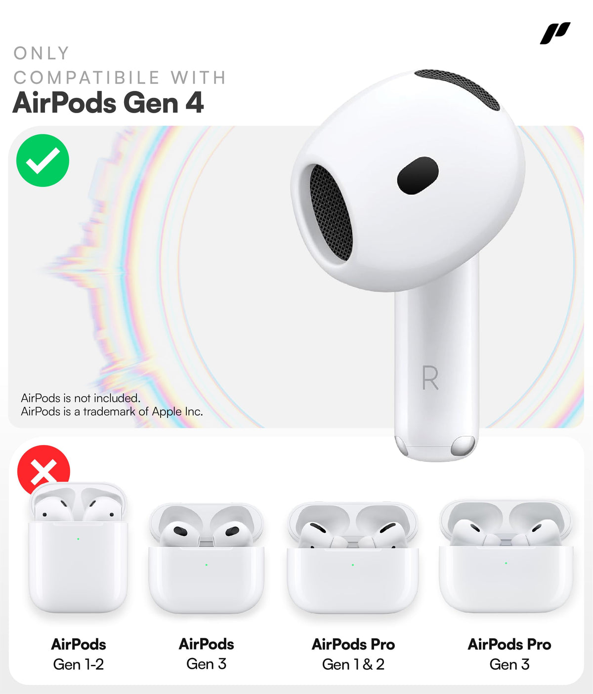 Proof Labs AirPods 4 soft ear tips anti-slip grip