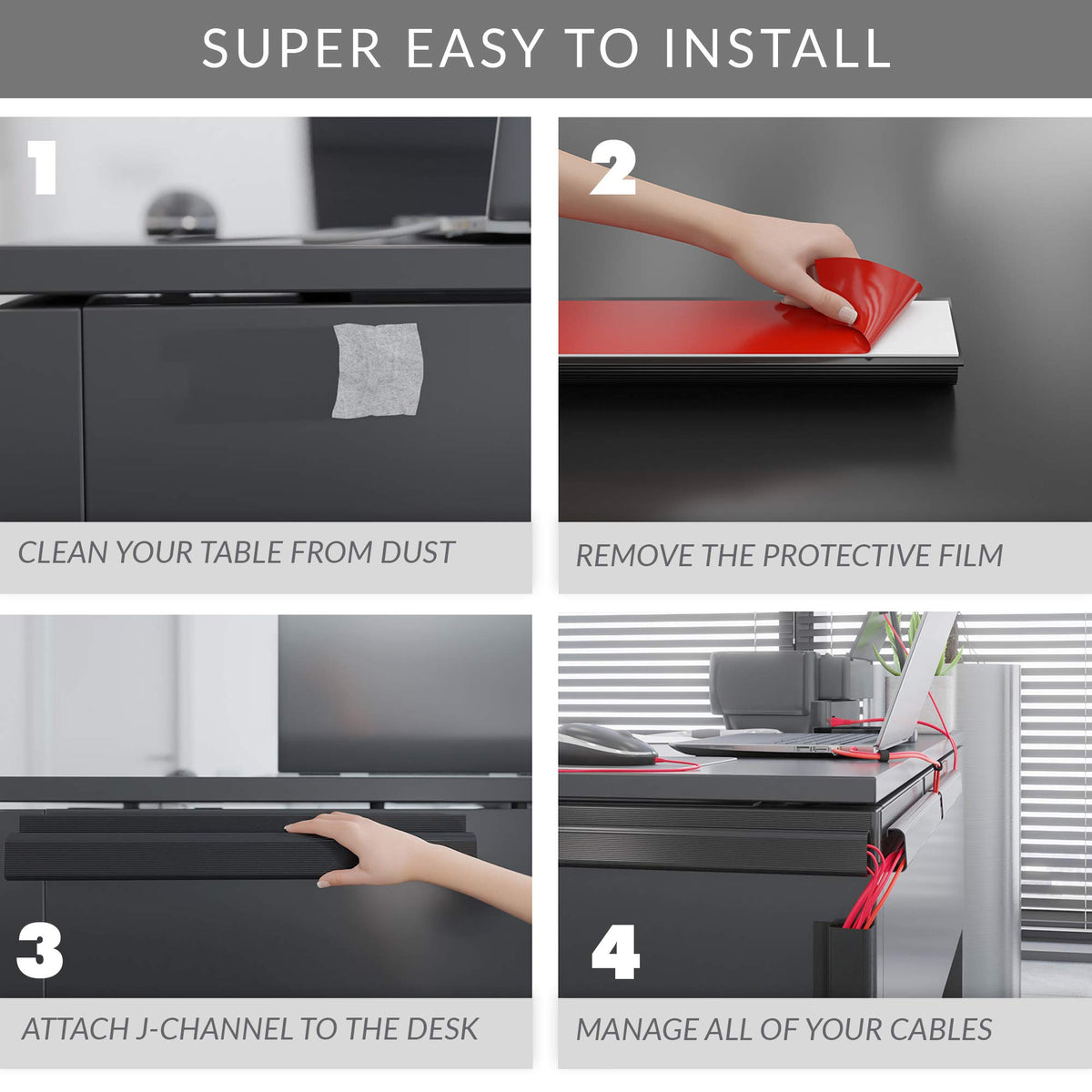 ProOffice glass-desk compatibility shows safe placement under glass.