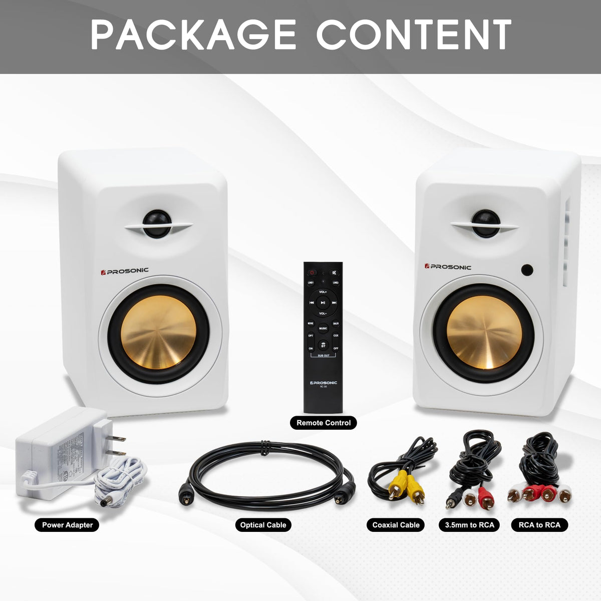 Prosonic BT30 on-desk setup blends with home office or living room decor.