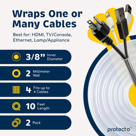 PROTECTO scale with ruler showing fit for cables up to 3/8 inch diameter