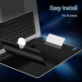 Protescreen surface reducing glare for clearer screen viewing
