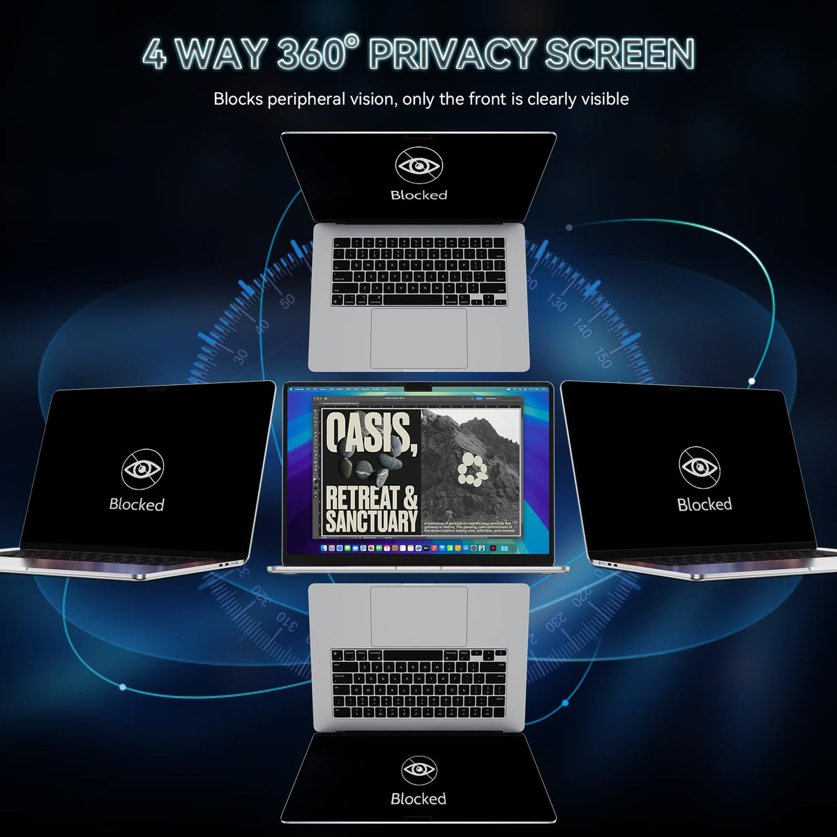 Protescreen microlouver close-up demonstrating privacy technology benefit