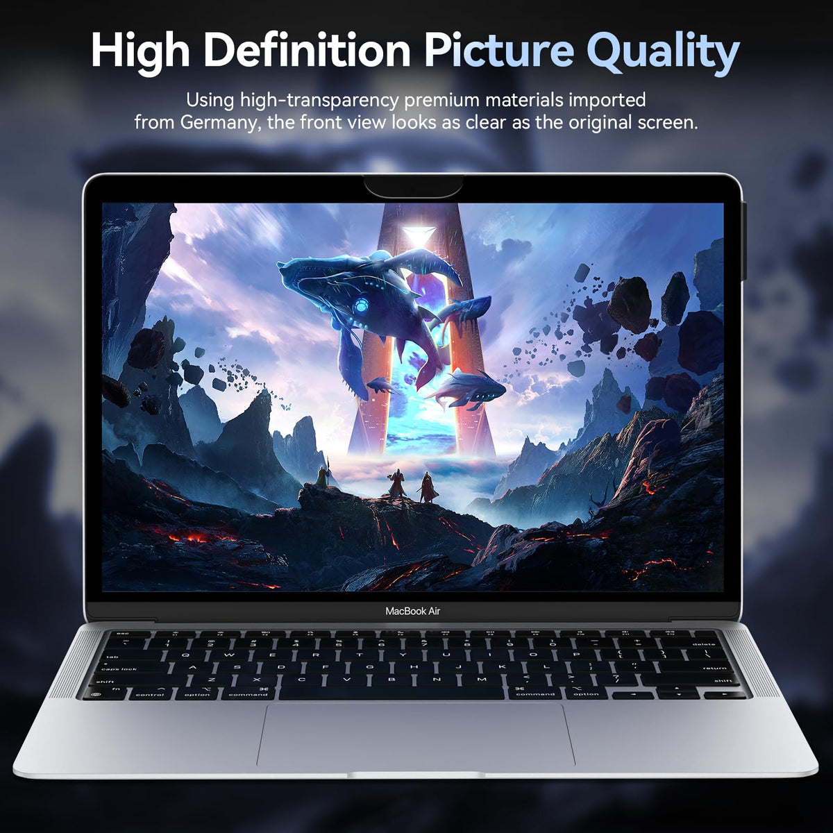 Protescreen fingerprint-resistant surface for MacBook 13 keeps the display clean and easy to wipe.