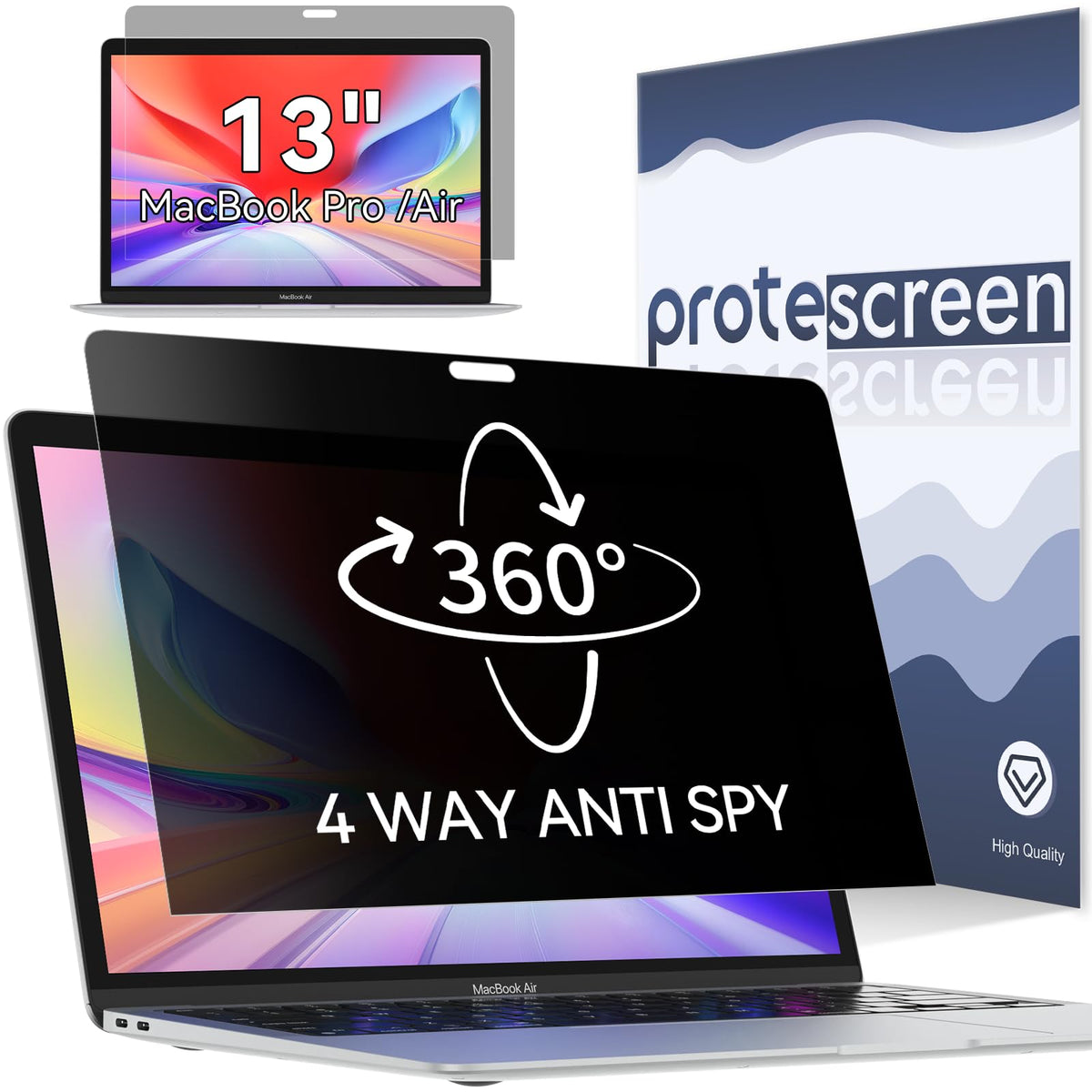 Protescreen front packaging showing product and compatibility benefits