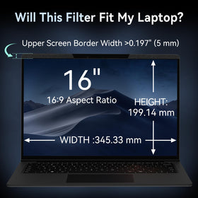 Protescreen used in a cafe on a laptop highlighting privacy while traveling
