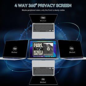 Protescreen installed on MacBook 13 showing secure private view