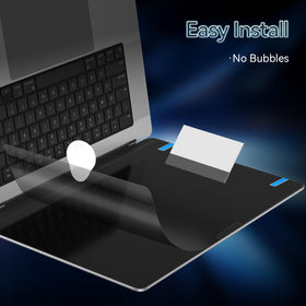 Protescreen beside ruler showing precise MacBook Air 15 fit and coverage