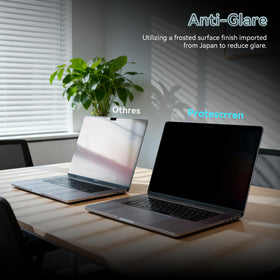 Protescreen anti-glare surface texture reducing reflections for clearer view