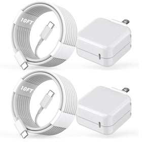 ProTVSolutions 30W USB-C charger powering a MacBook Air quickly.