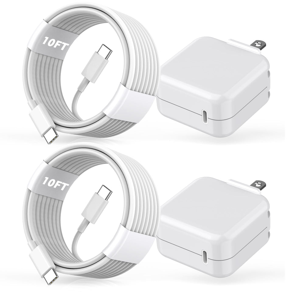 ProTVSolutions 30W USB-C charger powering a MacBook Air quickly.