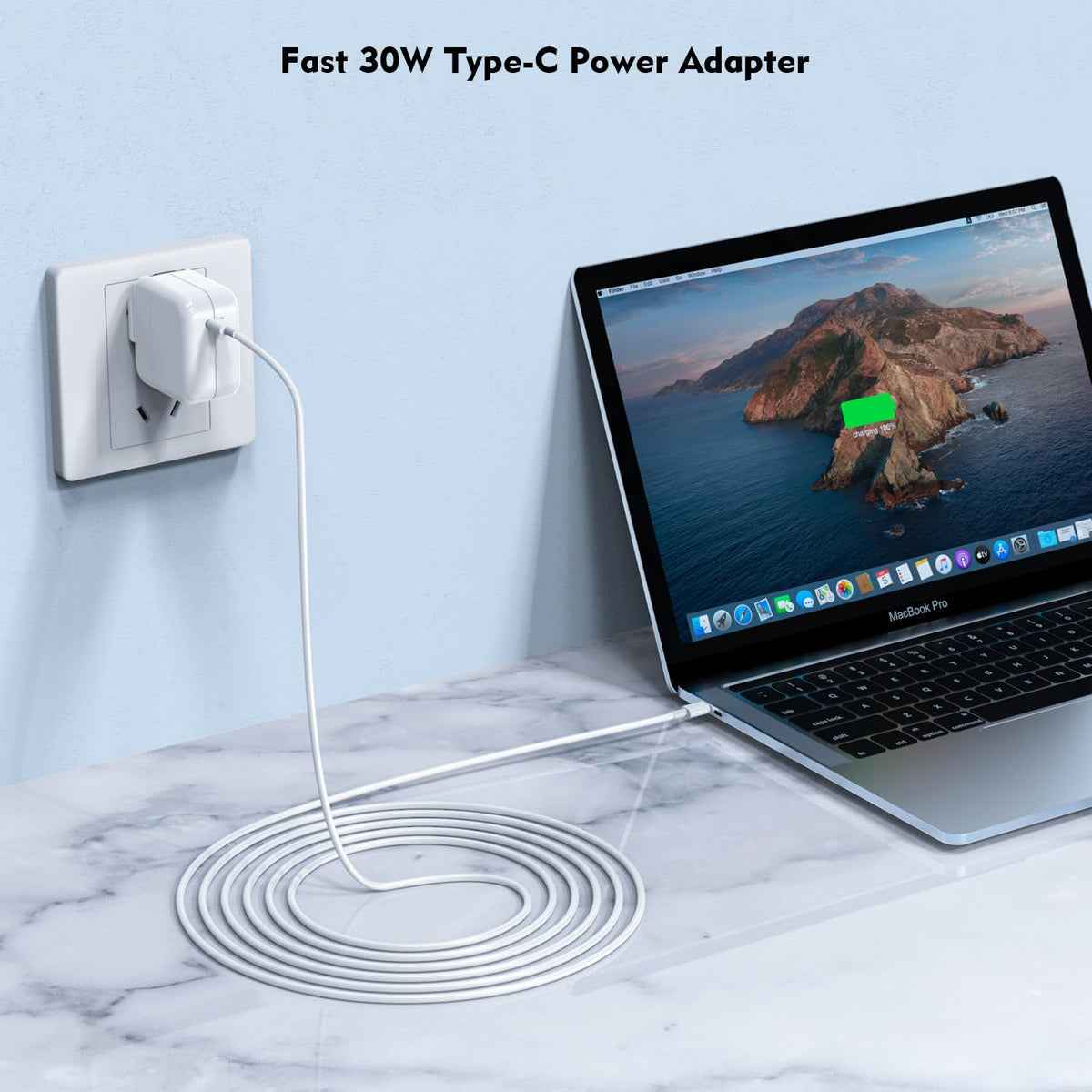 Charger with built-in protection guards devices from over-current and overheating.