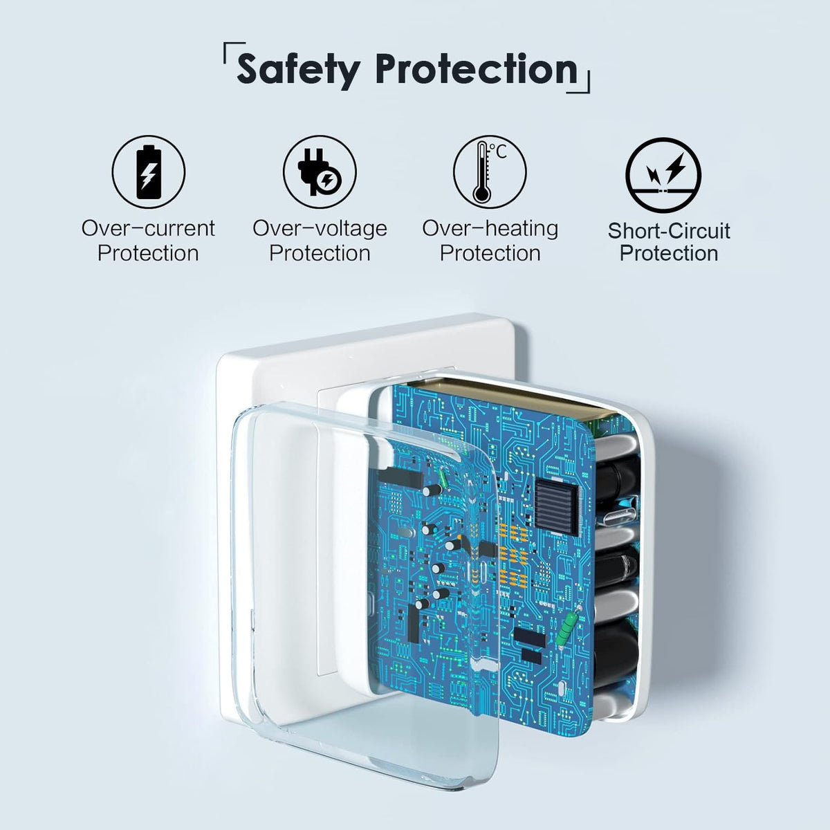 ProTVSolutions foldable plug folded into compact form for easy travel and tangle-free storage