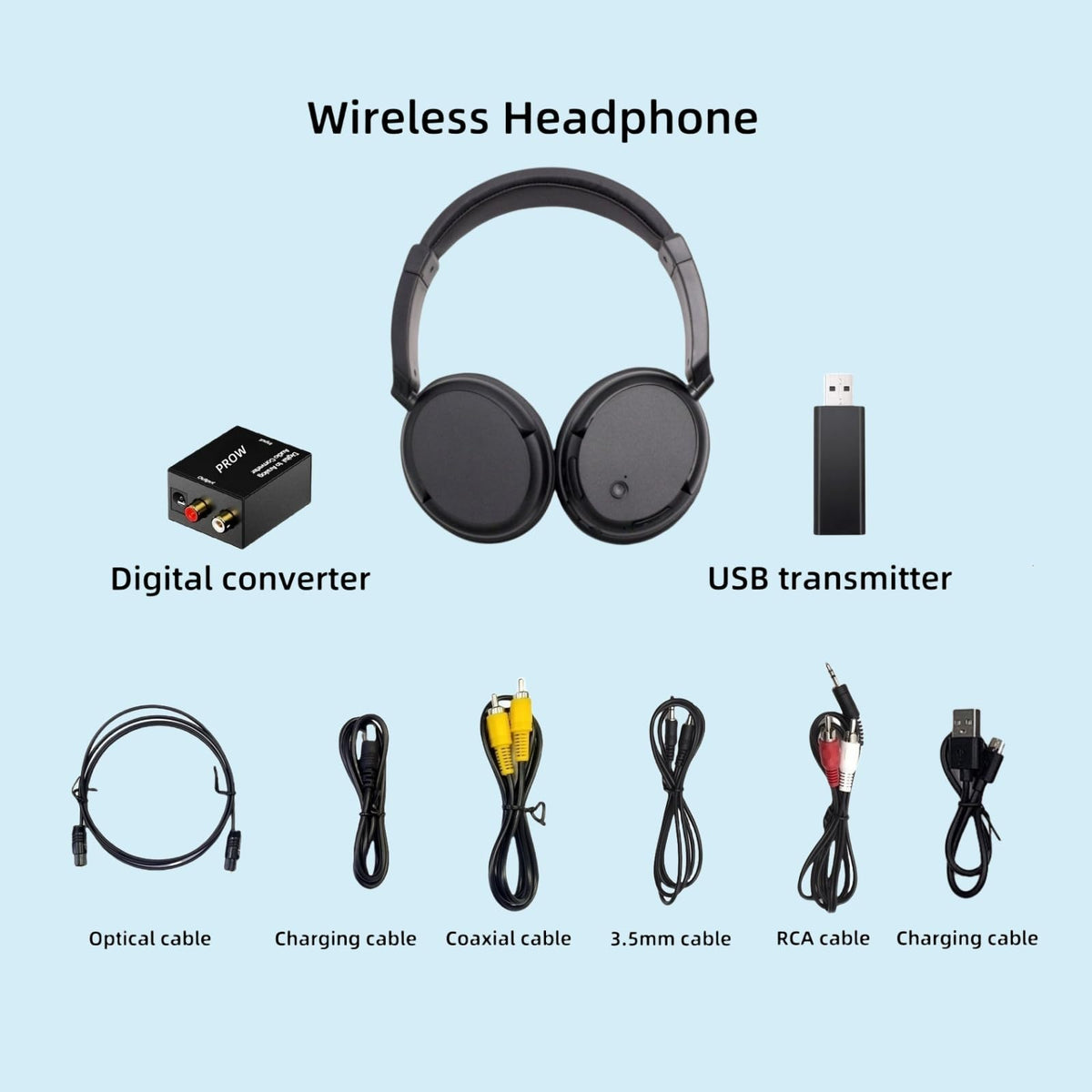 PROW 3-5mm cable lets wired use when needed.