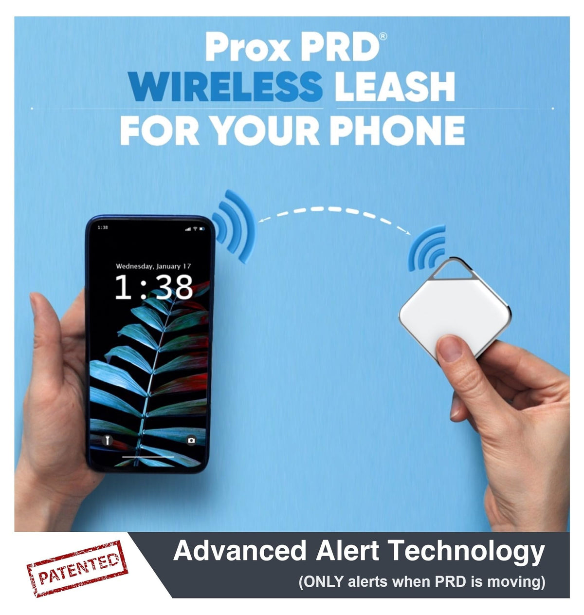 Prox PRD battery status indicator shows battery life at a glance.