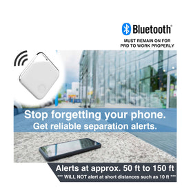 Prox PRD on keychain ready to help you avoid leaving your phone behind.