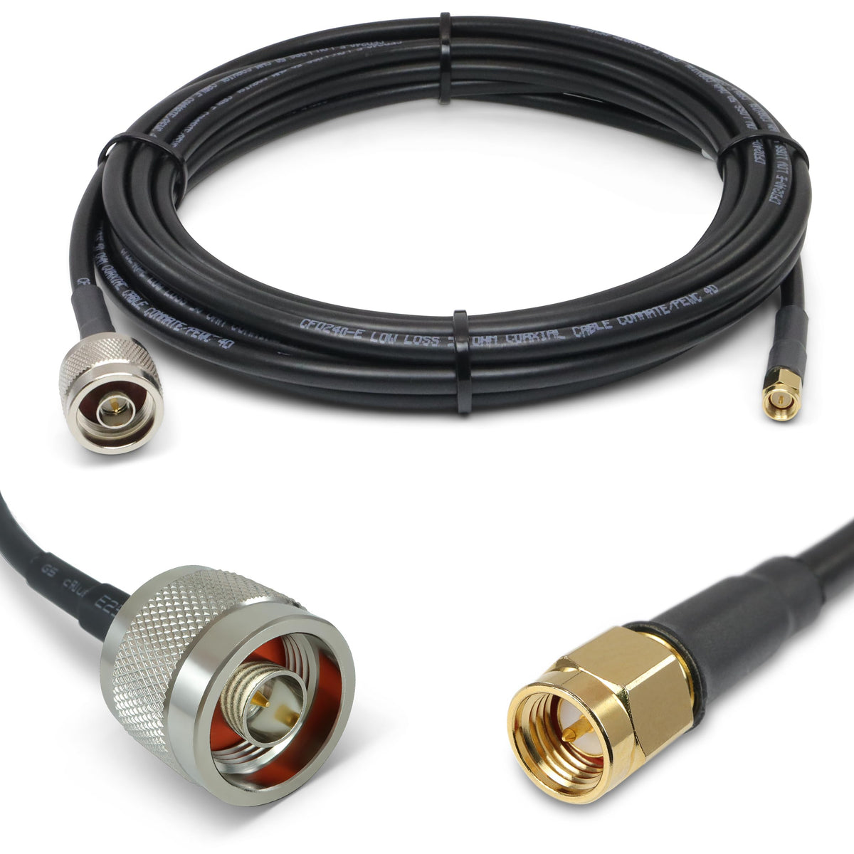 Proxicast 15ft SMA to N coax cable connects devices for stable 4G/5G links.