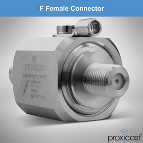Proxicast 75-ohm coaxial arrester with durable connectors.