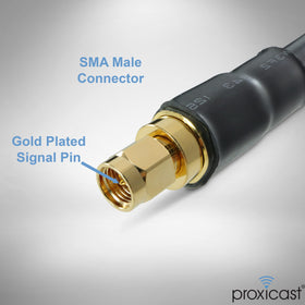 Proxicast rugged outdoor jacket on the coax provides weather resistance for outdoor installs.