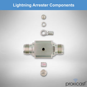 Proxicast arrester image showing connection between feedline and the antenna
