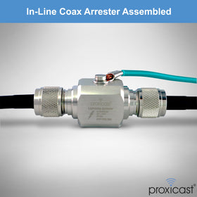 Proxicast arrester image focusing on UHF sockets for antenna hookups